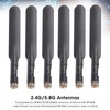 6Pcs Flat Paddle WiFi Antenna 3CMJT RP‑SMA Male Connector High