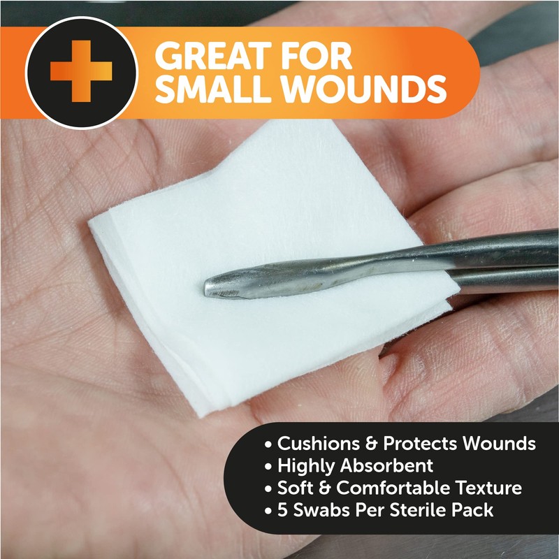 Premium Sterile Gauze Swabs 5cm x 5cm - Pack of