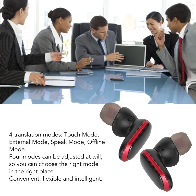 Language Translator Earbuds Bluetooth 5.0 Noise Reduction Supports 74 Languages