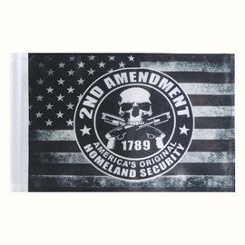 Espear 6''x10'' Flag for Harley Motorcycles, 2nd Amendment Flags, Double-Sided Sewing Small American Flag for Motorcycle with rubber Grommets