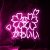 JLEWUINH Kawaii かわいいLed Neon Light Sign Japanese Cherry Blossoms Light