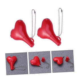 DOITOOL 2pcs Heart Shaped Audio Splitter Adapter for Headphones Stylish Earphone Cable Divider Compact Design for Easy Use for Friends