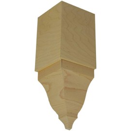 Hardwood Crown Molding Inside Corner Block EWCR81, Maple