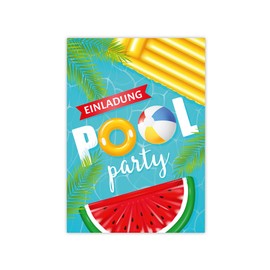 Minkocards 12 Invitation Cards for Children's Birthday Parties Swimming Pool Swimming Girls Boys Invitation Boys Birthday Girls Birthday Party