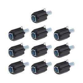 The Lord of The Tools M5 Bicycle Brake Adjustable Screw Lock Shift Brake Cable Adjuster for Most MTB Mountain Bike Black Pack of 10