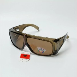 Brown Plastic Over Glasses Polarized Glare Blocking Sunglasses Unisex Men Women