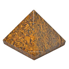 Mariyam Jasper Pyramid Crystal Healing Stones - 2" Great Pyramid Figurine of Natural Stone Pyramid for Meditation, Reiki, Chakra Balancing and Crystal Pyramids Grid