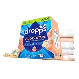 Dropps Odor & Stain Laundry Detergent Pods | Orange Blossom Scent - Size: Count / 128 Loads