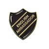 Capricornone English Ambassador Gel Domed Black School Shield Badge