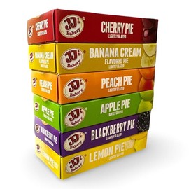 TRIBECA CURATIONS JJ's Bakery Glazed Pie Fruit Flavored Variety Pack |  4 Ounce Individually Boxed | Pack of 12 Snack Apple Dessert different flavor