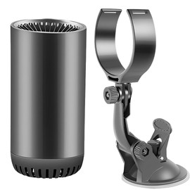 NAVESO Auto Heizung 12V 150W, 2 in 1 Autoheizung, Tragbar Heizlüfter Auto Entfroster, Windschutzscheibe Defroster mit Saugnapfständer und Netzkabel für den Winter