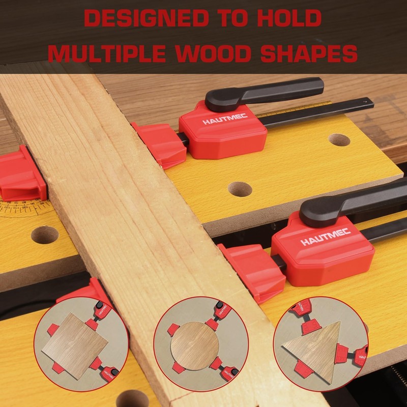HAUTMEC 3/4" Bench Dog Clamp, Quick-Release Hold Down Clamps for