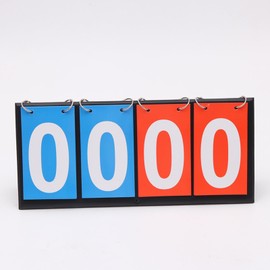 Yuelulala 2pcs 4-Digital Portable Table Top Scoreboard Flipper for Soccer, Ping Pong, Baseball, Basketball, Volleyball, and More Indoor Outdoor (A2-2)