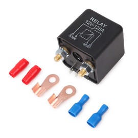 Ehdis Split Charge Relay 12V 120A 4 Pin, Relays for Car, Truck, Motor, Boat, Car Starter Heavy Duty Split Charge ZL180 with 2 Pin Footprint and 4 Terminal - 1 Set