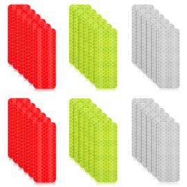 Numyew 30 Pcs Reflective Stickers, Warning Safety Reflective Sticker, 1.18 x 3.25 Inch Waterproofs Night Visibility Sticker for Bicycles, Motorcycles, Clothing, Trailers, Helmet