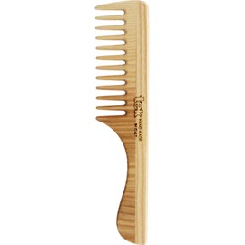 TEK  Peine de madera de dientes anchos galardonado con el premio Allure, con mango de madera de fresno natural, hecho a mano en Italia  Ideal para... 