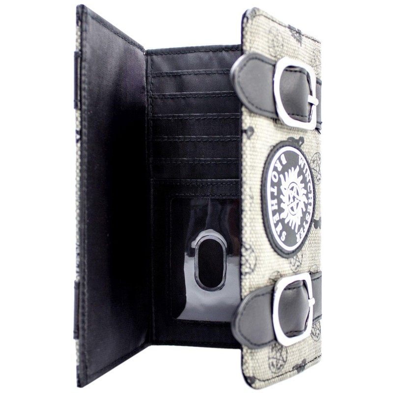 Super Natural Winchester Bros Devil Trap Emblem Triple Wallet with
