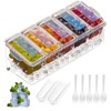 Large Ice Chilled Condiment Caddy，Chilled Condiment Containers Server with Lids
