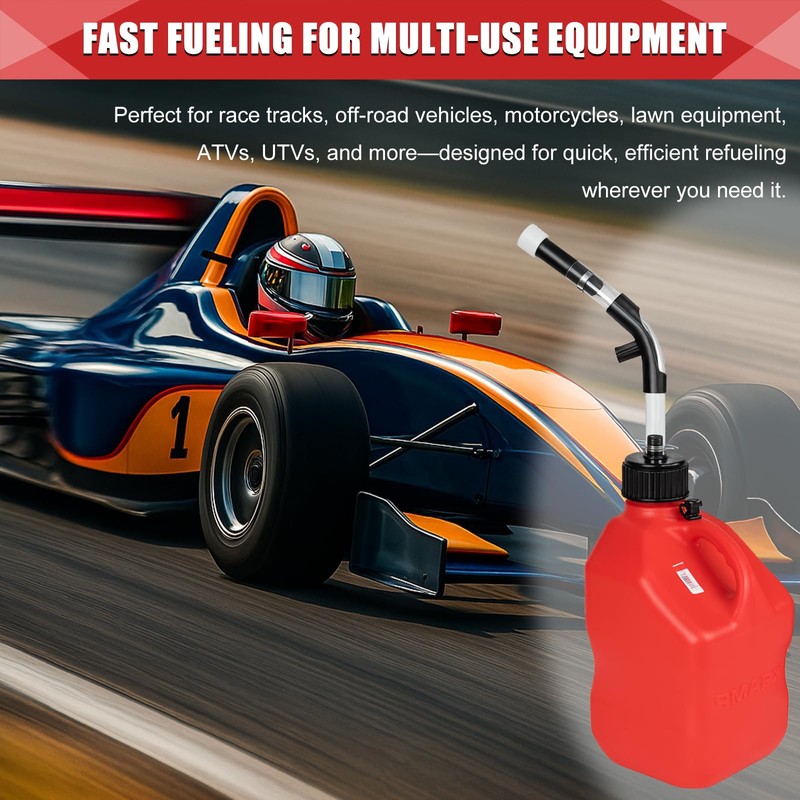5 Gallon Gas Can for Racing with Jug Hose, Hose