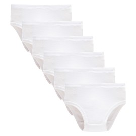 Winging Day Packs of 6 Big Girls Panties White Underwear Size 8