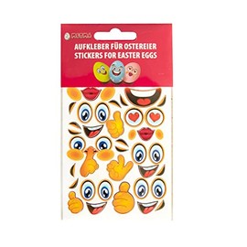 Metma B-605 - Easter Eggs Stickers 1 Sheet Stickers with Funny Faces Decoration Easter