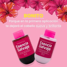 shampoo and conditioner set (2 pack) Shampoo esencia salvaje y Acondicionador Esencia Salvaje esencia salvaje shampoo Shampoo con Flor de Jamaica acondicionador con Flor de Jamaica