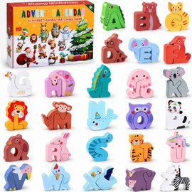 Teeanzo Advent Calendar ABC Animal Alphabet Matching Toddler Learning Toy