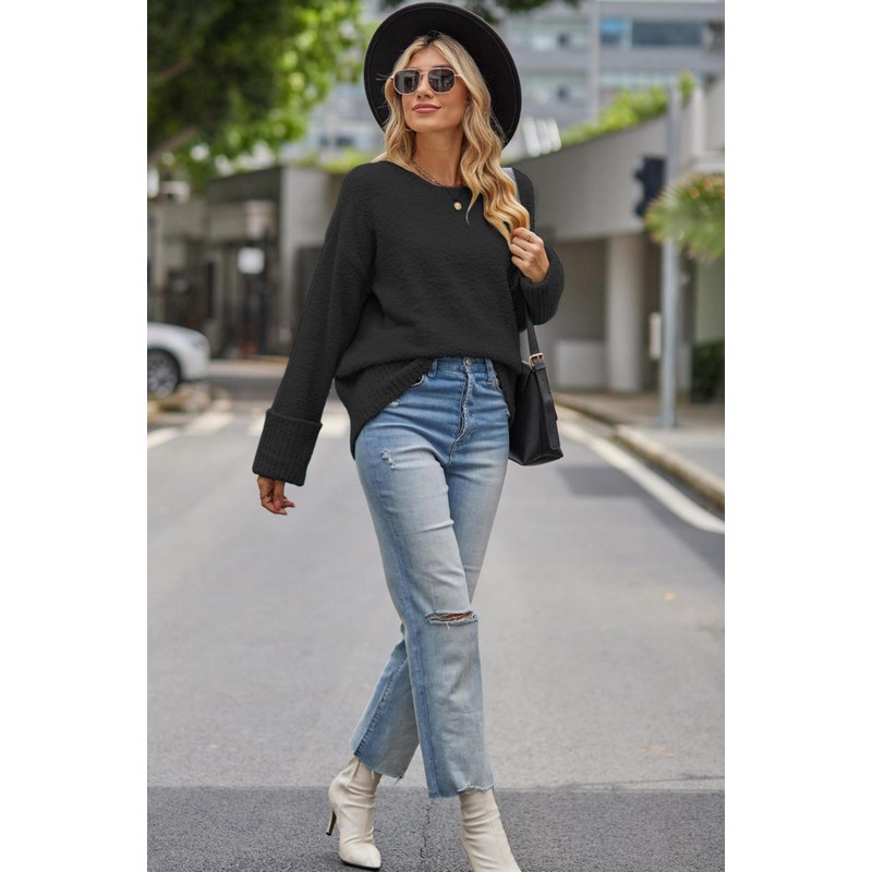 Womens Chunky Knit Sweater Casual Long Sleeve Knitwear Pullover Oversized