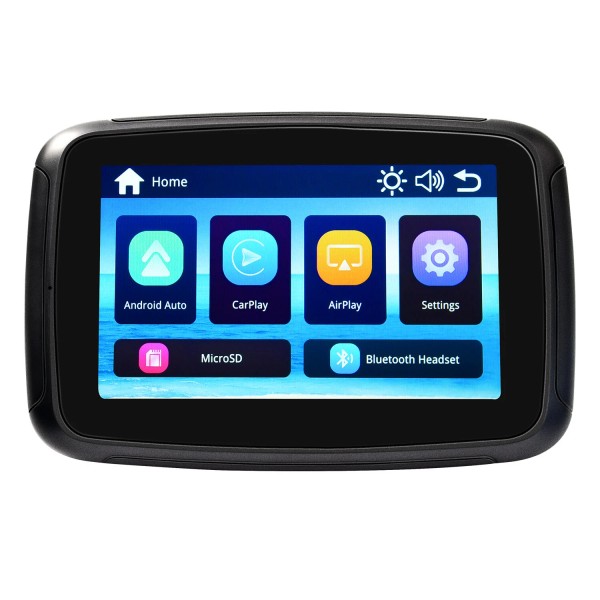 FODSPORTS 5" LCD Sat Nav Motorcycle Navigation Wireless CarPlay Android