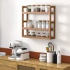Domax Bamboo Bathroom Shelf 3-Tier Wall Mount Storage Rack Multifunctional