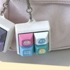 Bag decoration key ring square pouch ring character design key