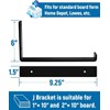 LEOPO 10 inch Shelf Brackets 6-Pack ,1/5 inch Thick Heavy