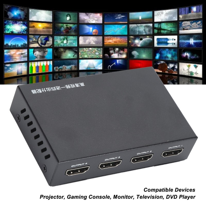 HD Multimedia Interface Splitter 1 in 4 Out 1x4 HD