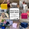 LINMAGCO Storage Ottoman Folding Foot Stool Velvet Foot Rest with
