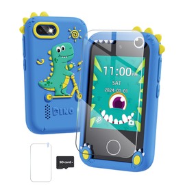 Fiechcco Dinosaur Toys for Kids - 3-5 Year Old Smart Phone Toys for Boys and Girls, Touchscreen Learning, Christmas Stocking Stuffers, Gifts