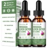 Liver Health Liquid Drops (2 Pack) - Supports Cleanse, Detox & Repair with 21 Potent Herb-Nutrients