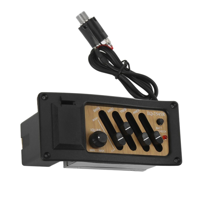 Acoustic Guitar Pickup Preamp Piezo 4 Band EQ Equalizer System