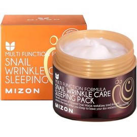 MIZON Snail Wrinkle Care Sleeping Pack 80ml – Mascarilla Facial de Noche con Baba de Caracol – Hidratante y Antiarrugas – Skin care, Crema Coreana de Cuidado de la Piel para Piel Seca o Sensible