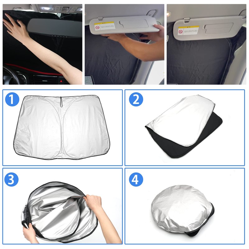 YEE PIN Parasol Car Compatible with Skoda Karoq 2017-2023, Foldable