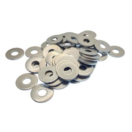 M3-M8 Washers for Screws - M6 x 18 x 1.5mm (50pk) Metal Flat Penny Washers for Bolts, A2 Stainless Steel Plain Round (50pc)