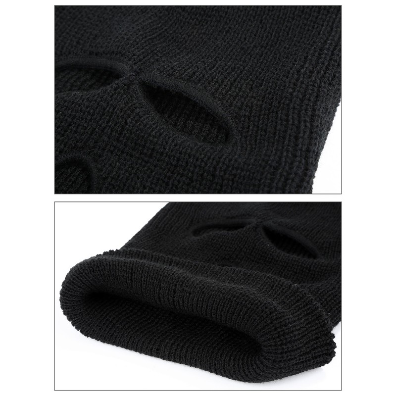 SATINIOR 3 Holes Full Face Cover Outdoor Balaclava Knitted Neck