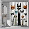 CALMDR Funny Cat Shower Curtain Sets, Cute Shower Curtain for