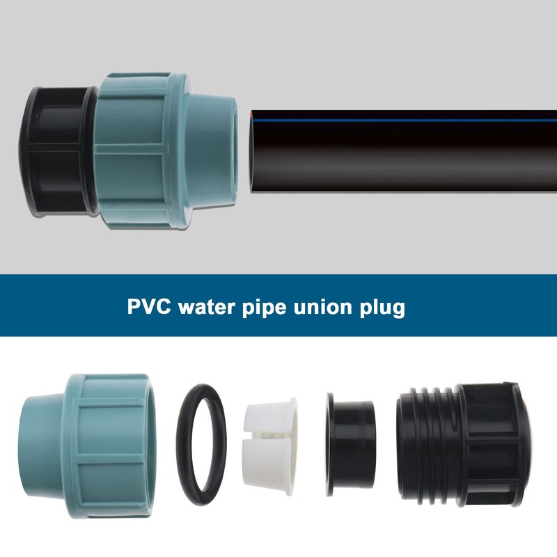 OTOTEC 2Pcs PE Water Pipe Stop End Compression Fitting PE
