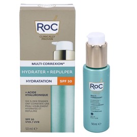 RoC - Multi Correxion Hydrate + Plump Moisturising Cream SPF30 - Anti-Wrinkle Treatment - UVA/B Protection - with Hyaluronic Acid - 50 ml