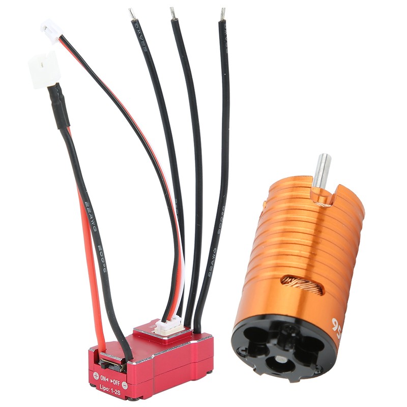 1410 Brushless Motor 18A Red ESC Set RC Car Replacement