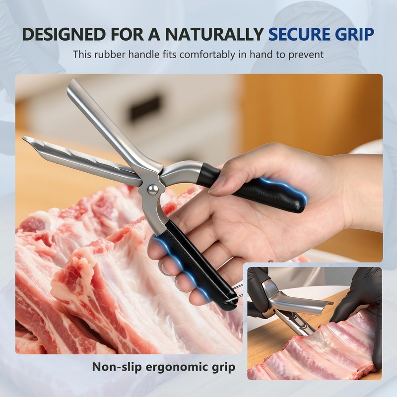 UoeRing Rib Membrane Remover Tool, 304 Stainless Steel, for BBQ,