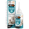 VETIQ Tear Stain Remover For Cats 3+ Months & Dogs 2+ Months, Safe & Gentle Solution to Remove Stubborn Tears & Saliva Stains Around Eyes & Mouth, 100 ml (Pack of 1)