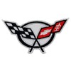 Corvette Racing Checkered Flags Patch - Iron on sew on