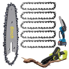 Pack of 7 Saw Chains 6 Inch Chains for Mini Chainsaw: 37 TG Chain, Compatible with All 6 Inch Saw Chain for Carpentry Landscaping, Mini Chainsaw for Garden Tree Agriculture, Trees Cutting