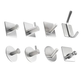 Non-perforated strong attachment modern interior stainless steel wall hook Stainless steel square ball type 3ea